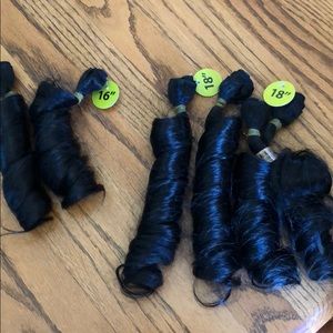 Peruvian human hair  and premium blend pieces
